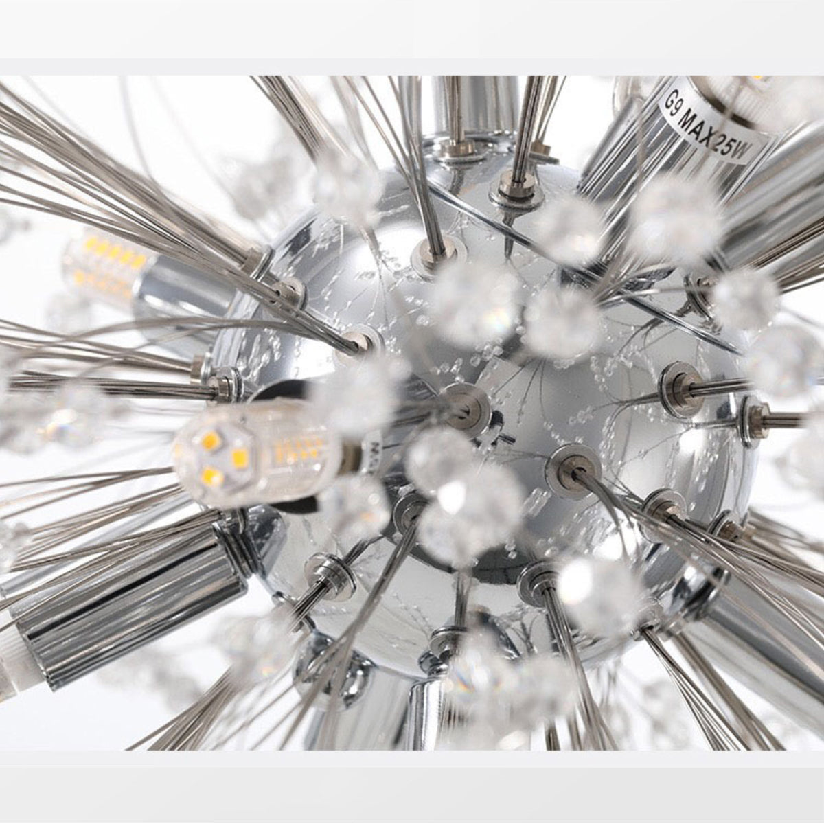 Luxury Light Gold & Crystal Firework Chandelier-5205G-16L-W