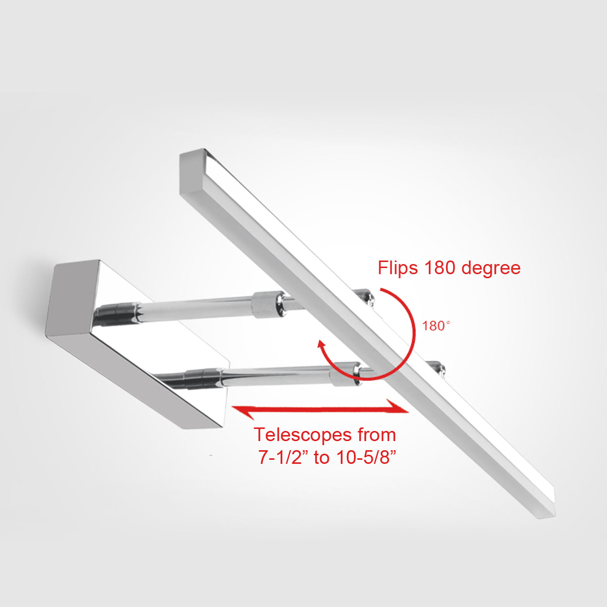 Modern LED Vanity Light in Chrome-5208C-W