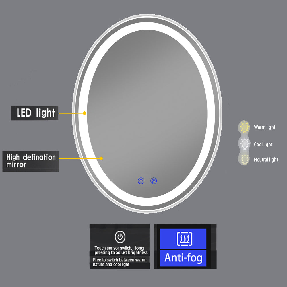 Oval LED Wall Mirror 6205-LED