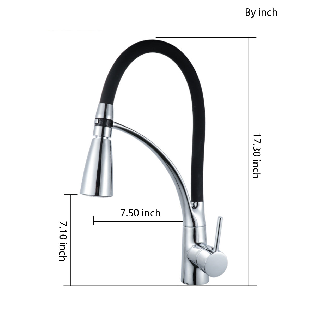 New Mojo LED Pull Down Kitchen Faucet-K304C/BLK-LED