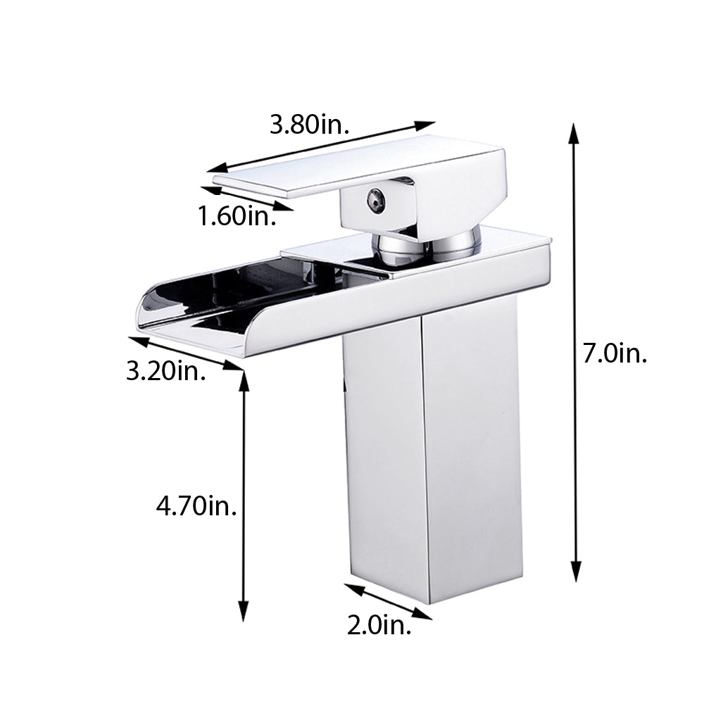 LED Single Hole Faucet Single-handle Bathroom Faucet