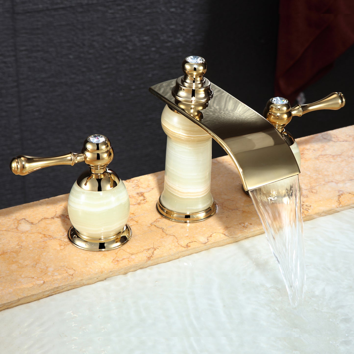 Empress 3 Hole Widespread Bathroom Faucet-M132GJ/LG