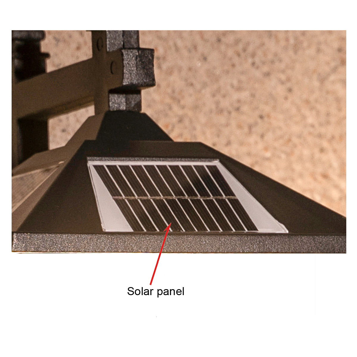 Black 12.5'' H Solar Powered Integrated LED Frosted Glass Outdoor Wall Lantern with Dusk to Dawn-SOR7105