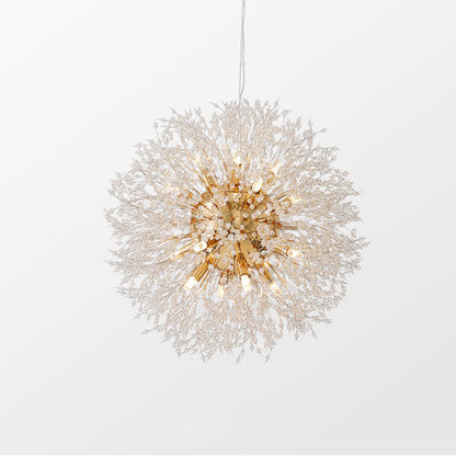 Luxury Light Gold & Crystal Firework Chandelier-5205G-16L-W