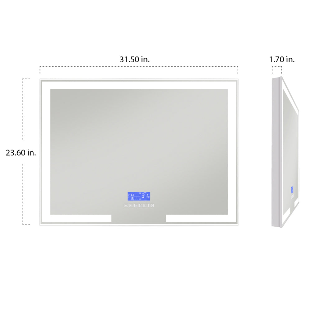 Bluetooth Rectangle LED Wall Mirror-6202B-LED