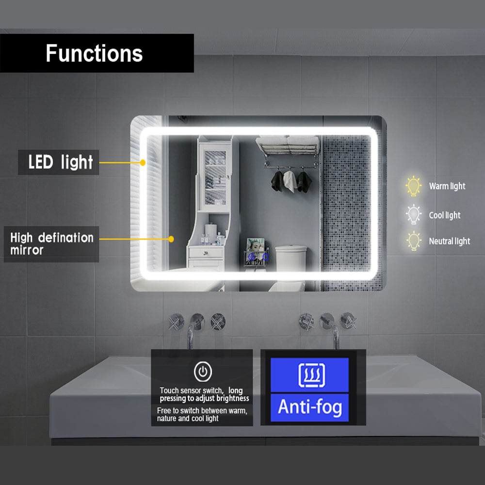 Anti-fog Rectangle LED Wall Mirror 6203-LED