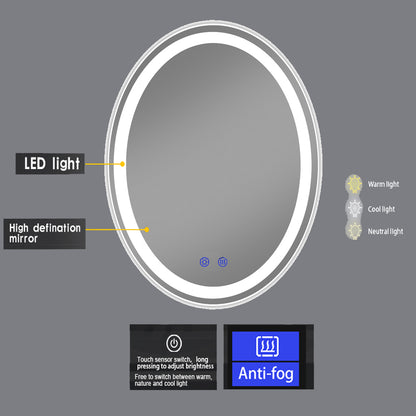 Oval LED Wall Mirror 6205-LED