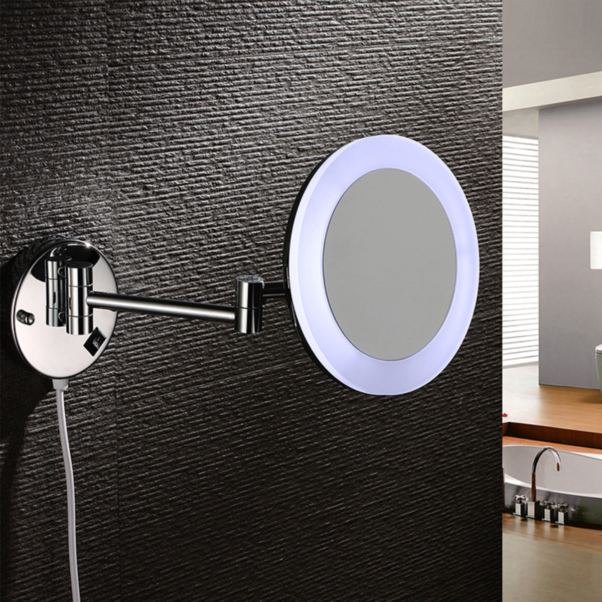 Plug in Round LED Wall Mirror-6206-LED