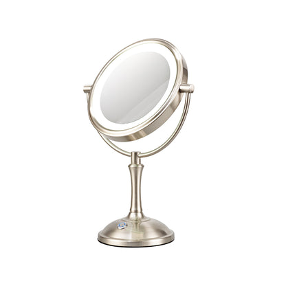 Round LED Metal Floor Make Up Mirror 6209-LED10X