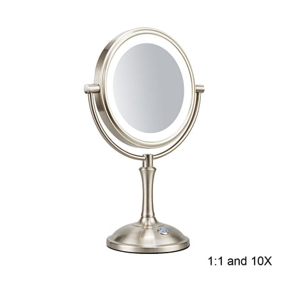 Round LED Metal Floor Make Up Mirror 6209-LED10X