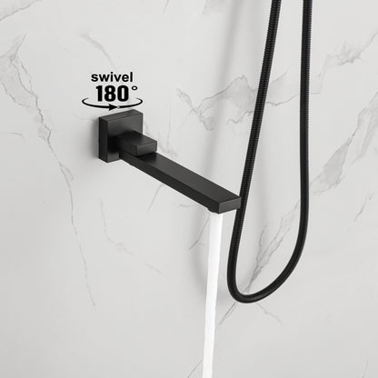Complete Shower System with Rough in-Valve in Black-7615BLK