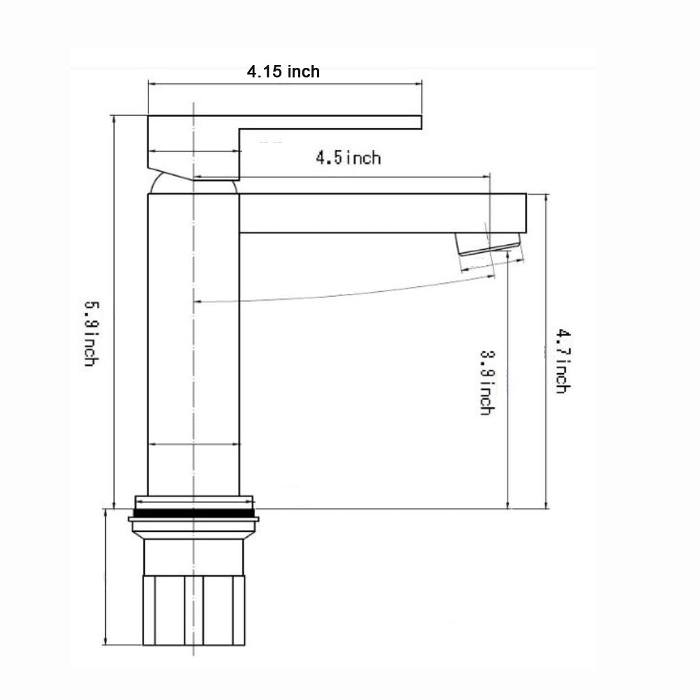 Modern Single Hole Single-Handle Bathroom Faucet in Chrome M107C