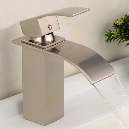 Single Hole Single-Handle Bathroom Faucet in Brushed nickel-M109BN