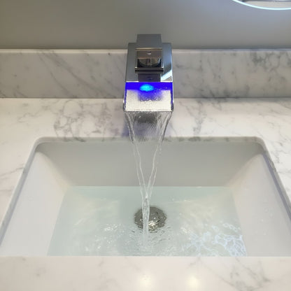 Guest Bath and Kids Bath LED Single Hole Bathroom Sink Faucet