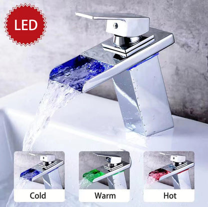 LED Single Hole Faucet Single-handle Bathroom Faucet