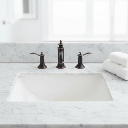 Oil Rubbed Bronze Widespread Bathroom Faucet 3 Hole – Classic Transitional Vanity Faucet (8 Inch Centers)
