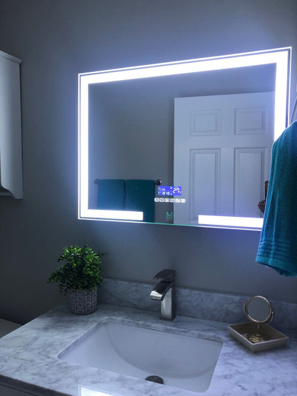 Bluetooth Rectangle LED Wall Mirror-6202B-LED